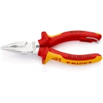 Szczypce uniwersalne 145 mm chromowane VDE z uchwytem zabezpieczającym BLISTER
