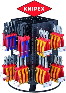 Obrotowy stojak ekspozycyjny na 16 modeli po 3 szt. szczypiec