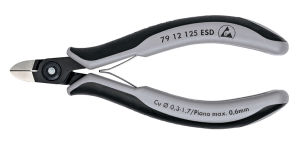 Szczypce tnące boczne ESD 125 mm z bardzo małym ścięciem