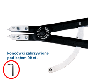 Końcówki zakrzywione 90° do szczypiec 7801452