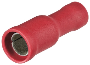 Końcówka okrągła żeńska 4 mm czerwona op. 100 szt.