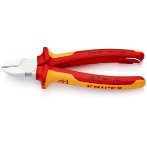 Szczypce tnące boczne 180 mm z uchwytem zabezpieczającym KNIPEX