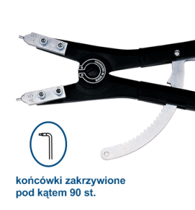 Końcówki zakrzywione 90° do szczypiec 7821452
